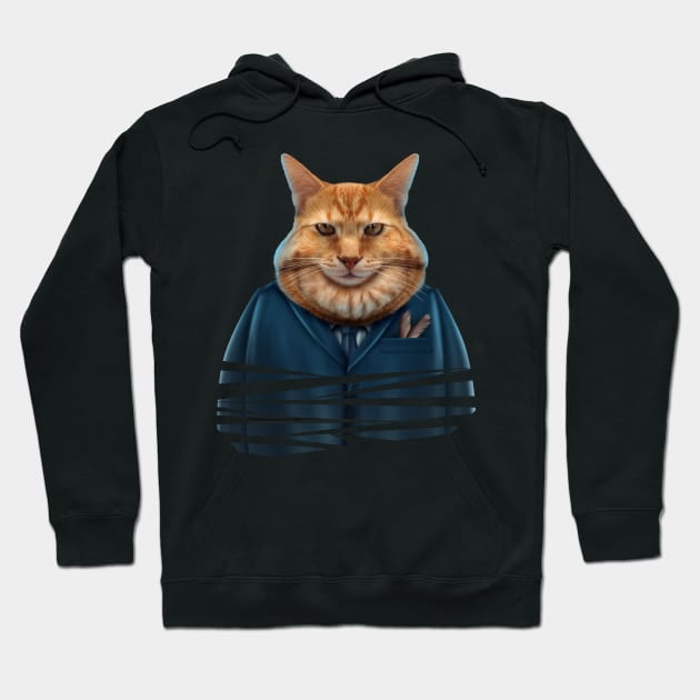 Fat Boss Cat Hoodie by lightidea